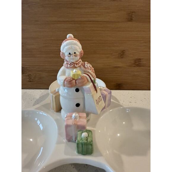 Avon‎ “Snow Lady” Ceramic Pastel Candy Dish. #2 In Series 2003 - Picture 2 of 10